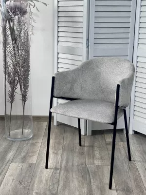 Стул ДИЛЛ, цвет  Lana 80 серый, ткань / черный каркас М-City