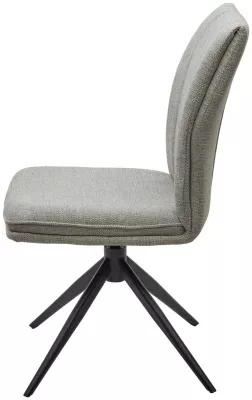 Стул YOHAN 360 град. поворот. KN01-04 Светло-серый, ткань / Черный, ®DISAUR