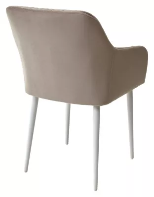 Стул BRANDY-X ЛАТТЕ #25 / белый каркас, велюр М-City