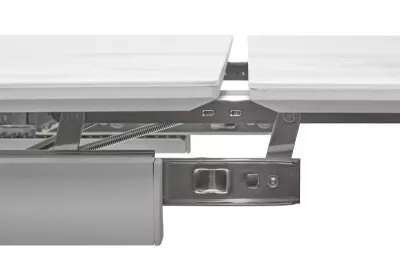 Стол Кентукки 3 140 БЕЛЫЙ МРАМОР, стекло / БЕЛЫЙ, М-City