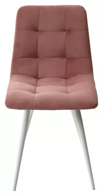 Стул CHILLI-Q розовый #15, велюр / белый каркас, 4 шт/ 1 к, М-City