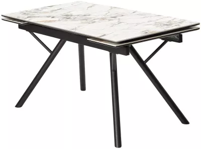 Стол ЛИБЕРТИ 180 Cold Jade, керамика / Черный каркас М-City