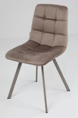 Стул CHILLI SQUARE G062-13 кварцевый, велюр/ латте каркас М-City