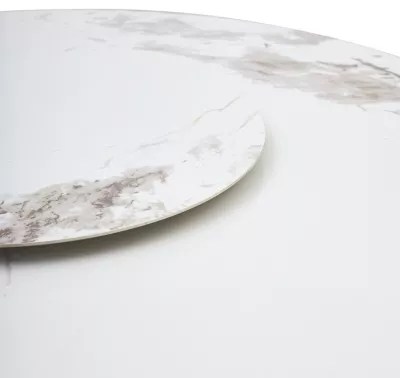 Стол CASTELA 135 Белый мрамор CA071, керамика / Орех, ®DISAUR