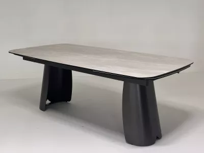 Стол КЕНТ (KENT) 200 цвет TL-109, испанская керамика / Темно-серый каркас, ®DISAUR