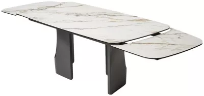 Стол БИРГЕР (BIRGER) 200 цвет KL-188 Контрастный мрамор, итал./ Темно-серый, ®DISAUR