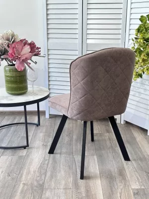 Стул MODE 360 град. поворот. B5 Капучино, велюр / черный каркас, М-City