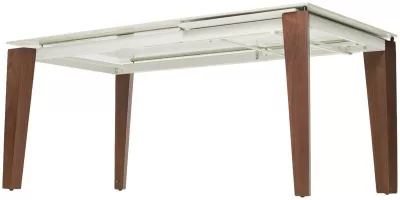 Стол ESMIR 180 GLOSS LUXURY PANDORA SOLID CERAMIC/орех, ®DISAUR