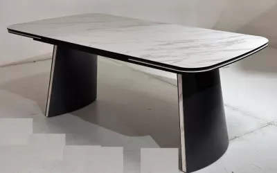 Стол VALDEMAR 180 KL-99 итальянская керамика, стекло/ каркас темно-серый/Kl-99, ®DISAUR