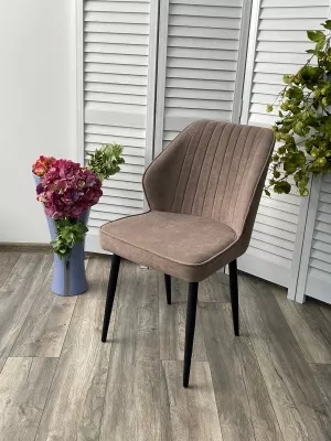 Стул VENA, цвет B5 Капучино, велюр / черный каркас М-City