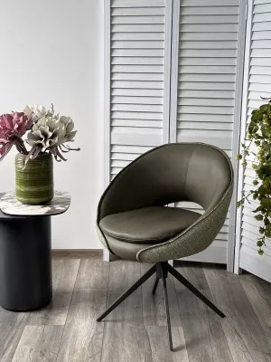 Стул ANABEL 360 град. поворот Зеленый F07-003-01 / MONTECRISTO 8421 / серый каркас, ®DISAUR