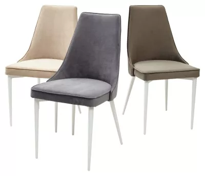 Стул NEPAL-P ГРАФИТ #14, велюр/ белый каркас М-City