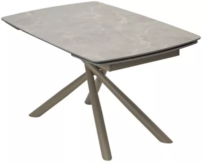 Стол RIVOLI 140 MATT LATTE STONE SOLID CERAMIC / TAUPE, ®DISAUR