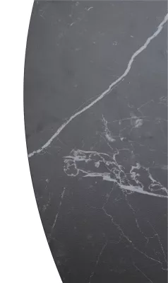 Стол TERNI 120 MATT BLACK MARBLE SOLID CERAMIC Черный мрамор матовый, керамика /Черн.каркас, ®DISAUR