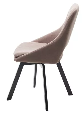 Стул ASP, 360 град. поворот. B5 Капучино, велюр / черный каркас, М-City