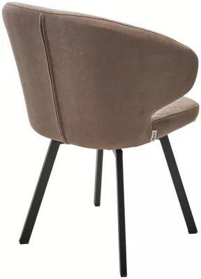 Стул ХИЛТОН 360 град., цвет B5 Капучино, велюр / черный каркас М-City