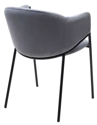 Стул ДИЛЛ, цвет H-14 Серый, велюр / черный каркас М-City