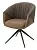 Стул ГИССЕН (GISSEN) 360 град, цвет КОФЕ HP032-08A PU / V885-1, ткань/ экокожа/ ТЕМНО-СЕРЫЙ, ®DISAUR