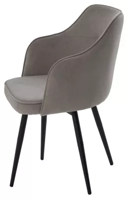 Стул ЛОРИС 360 град. поворот. цвет B22 Серый, велюр / черный каркас