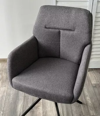 Стул MON 360 град. поворот. Серый Family-022, ткань / черный каркас / Товарный знак DISAUR