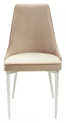 Стул NEPAL-P БЕЖЕВЫЙ #5, велюр/ белый каркас М-City