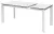 Стол CORNER 120 HIGH GLOSS STATUARIO керамика, стекло/ белый каркас, ®DISAUR