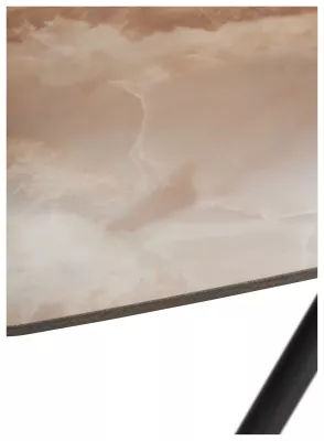 Стол RIVOLI 140 GLOSS AMBER JADE SOLID CERAMIC / BLACK, ®DISAUR