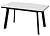 Стол НОРД 140 см - 180 см раскладной, цвет Белый мрамор MATTE, керамика / Черный каркас