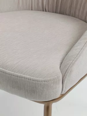 Стул АБРИОЛА (ABRIOLA) цвет ЛАТТЕ BOSTON-102, ткань / бронзовый винтажный, ®DISAUR