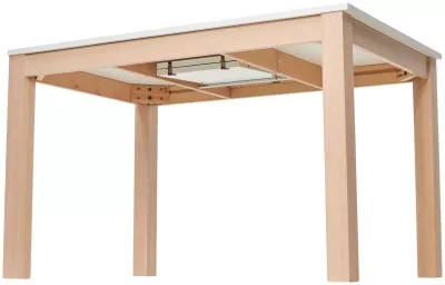 Стол TME-6931 MBH SWEDEN белый мрамор / MILKY WHITE  M-City