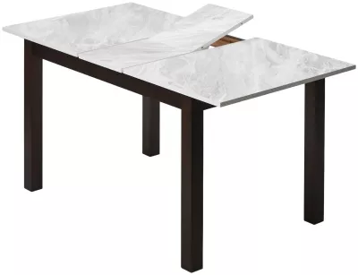 Стол TME-6931 MBH SWEDEN белый мрамор / BB темный орех  M-City