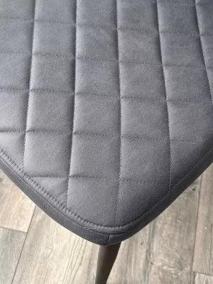 Стул МОНРО, цвет Style-22 Темно-серый, ткань под нубук / черный каркас М-City