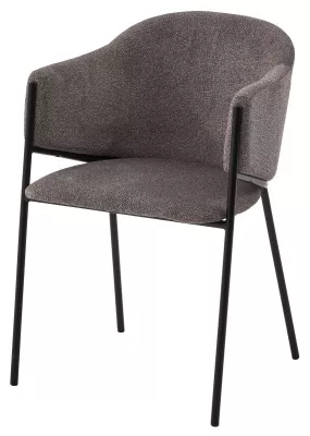 Стул ДИЛЛ, цвет Lana 30 коричневый, ткань / черный каркас