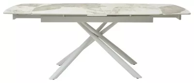 Стол RIVOLI 140 GLOSS LUXURY PANDORA SOLID CERAMIC / WHITE, ®DISAUR