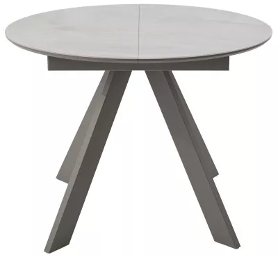 Стол БОНЖУР 100 ОНИКС БЕЖЕВЫЙ, стекло / ЛАТТЕ каркас М-City