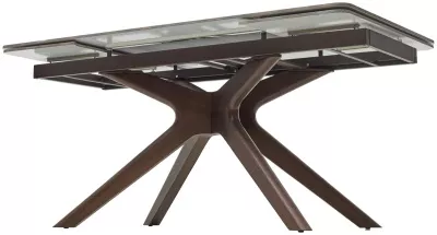 Стол EDER 160 GLOSS AMBER JADE SOLID CERAMIC / Орех, ®DISAUR