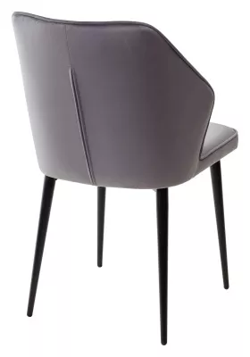 Стул SEATTLE-V СЕРЫЙ #27, велюр / черный каркас М-City