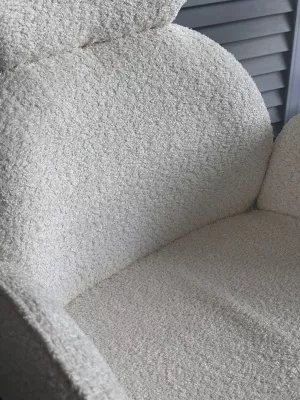 Стул VARDY 360 град.поворот. Белый букле XD841-01 / Серый, ®DISAUR