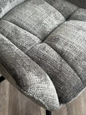 Стул EILAT 360 град. поворот с возвратом, Cremona-95 серый, ткань / Черный, ®DISAUR