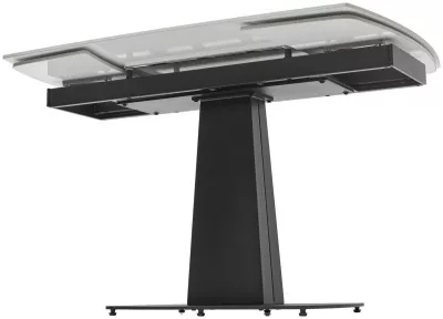 Стол BALDE 140 MATT WHITE MARBLE SOLID CERAMIC / BLACK, ®DISAUR