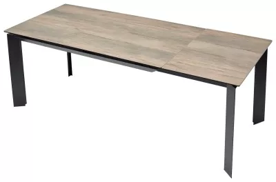 Стол CREMONA 140 KL-61 под дерево, итальянская керамика/ черный каркас, ®DISAUR