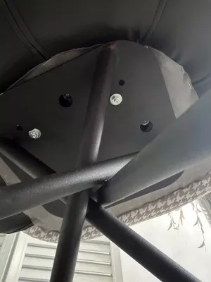 Стул ЛИЛУ ДАНС 180 град. поворотный, УЮТ ГРЕЙ КЛЫК / ORAKUL 998 Темно-серый / Черный каркас, M-City