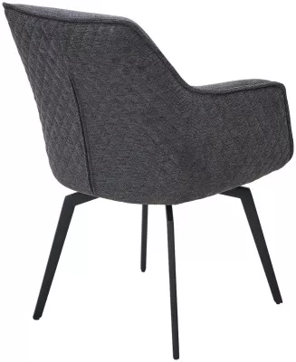 Стул RENLY 180 град. поворот. Brego-16 Темно-серый, ткань / Черный, ®DISAUR