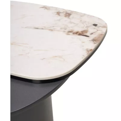 Стол кофейный ARVID PANDORA  керамика на стекле/ окрашенный МДФ / темно-серый МДФ каркас ®DISAUR