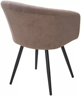 Стул RUNA, 360 град. поворот. B5 Капучино, велюр / черный каркас, М-City