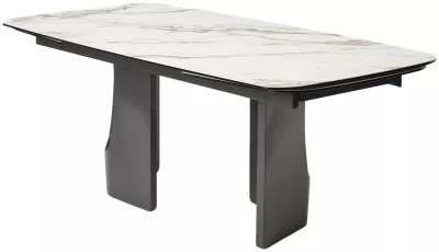 Стол БИРГЕР (BIRGER) 200 цвет KL-188 Контрастный мрамор, итал./ Темно-серый, ®DISAUR