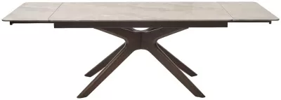 Стол EDER 160 GLOSS AMBER JADE SOLID CERAMIC / Орех, ®DISAUR