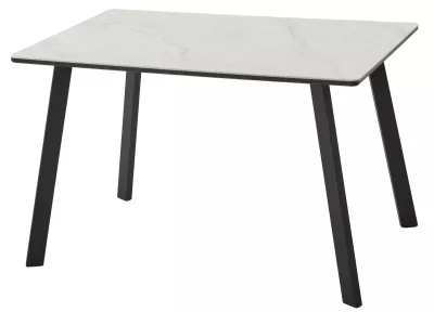 Стол ТИК ТАК 120 цвет ОНИКС, керамика / Черный каркас