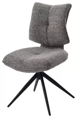 Стул ДЕЛИ (DELI) 360 град, цвет СЕРЫЙ H300126-3, ткань / ЧЕРНЫЙ каркас, ®DISAUR