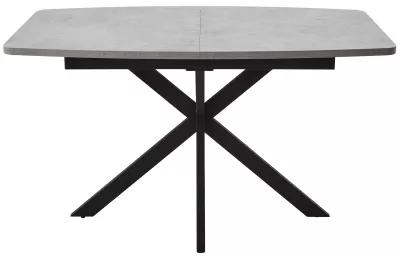 Стол АРИЗОНА 130 БЕТОН ЧИКАГО СВ.СЕРЫЙ / Черный каркас М-City